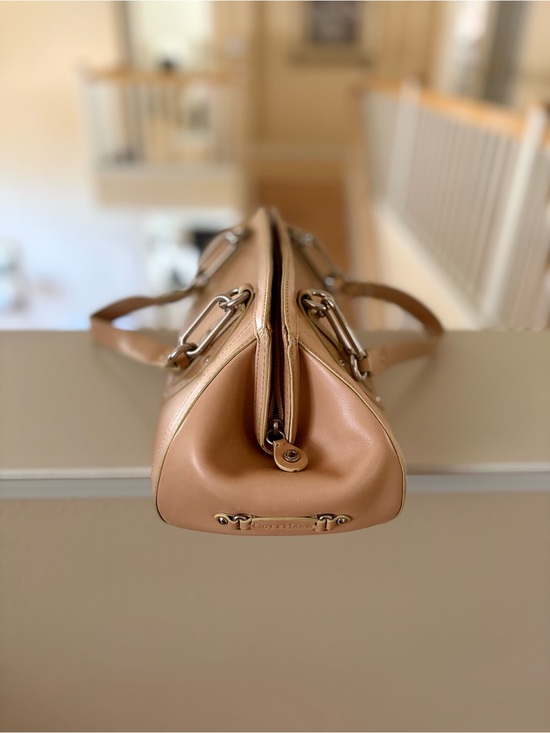 Cole Haan Handbags - Cole Haan Camel Color Leather Satchel with Silver Hardware
